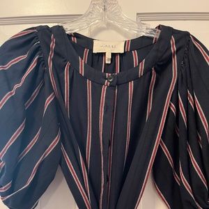 The Great striped jumpsuit with belt & pockets